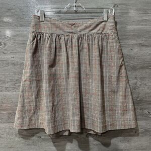 Vintage London Jean Chino Plaid skirt Size 8 Lined With Pockets Zip Side
